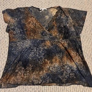 Vintage dressbarn floral and cheetah top